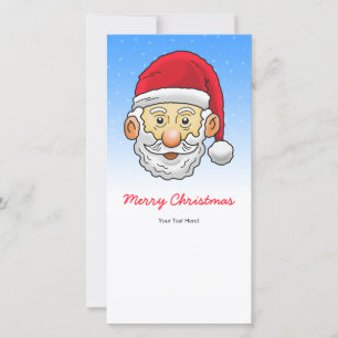 Santa Claus is ringing the bell Holiday Card