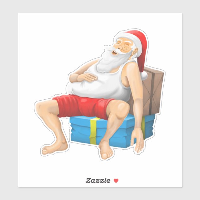 Santa Claus is taking a little nap Sticker (Sheet)