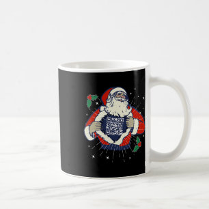 Santa Claus Is Trump Fan Code Qr Trump Dance Funny Coffee Mug