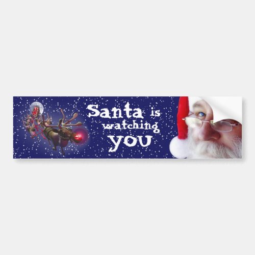 Santa Claus is Watching You Bumper Sticker
