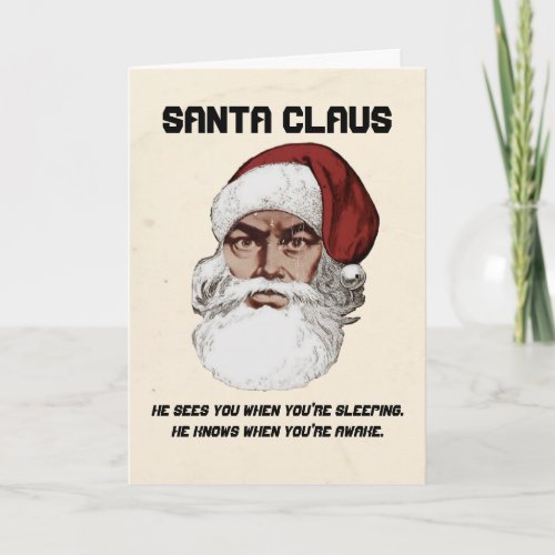 Santa Claus is Watching You Holiday Card
