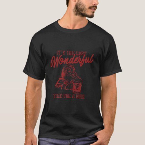 Santa Claus ItS The Most Wonderful Time For A Bee T_Shirt
