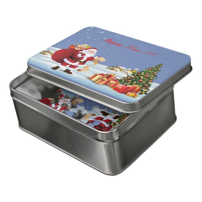 Santa Claus Jigsaw Puzzle (Lid Open)