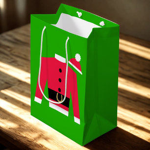Santa Claus Jockey Silks Horse Racing Holiday Medium Gift Bag