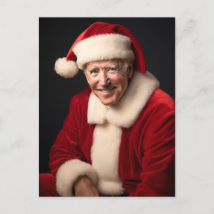 Santa Claus Joe Biden Holiday Postcard