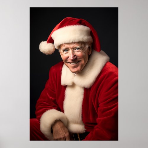 Santa Claus Joe Biden Poster