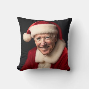 Santa Claus Joe Biden Throw Pillow