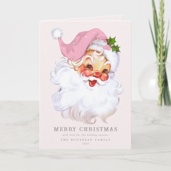 Santa Claus Jolly Family/corporate Holiday Card by LePetitPaperie at Zazzle