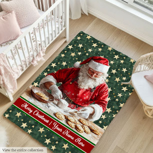 Santa Claus Kids Rug with Personalized Details