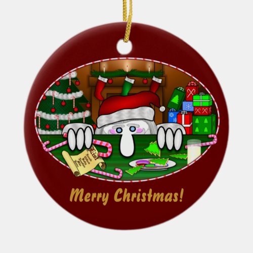 Santa Claus Kilroy Ornament