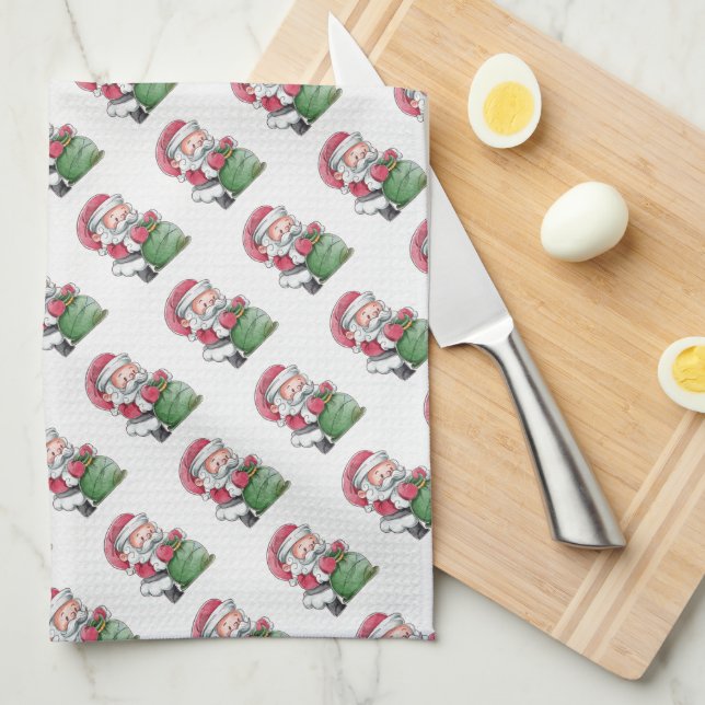 Santa Claus Kitchen Towel (Quarter Fold)