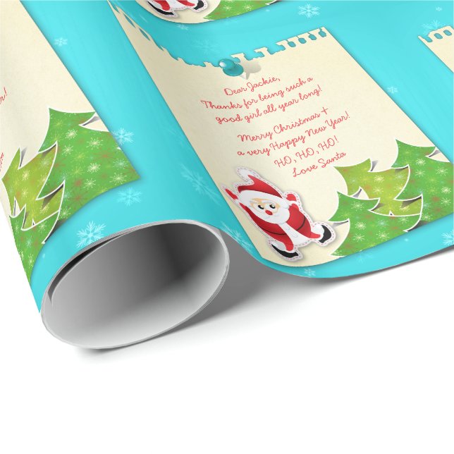 Santa Claus Letter from Santa Christmas Wrapping Paper (Roll Corner)