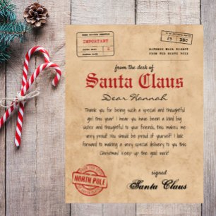 Santa Claus Letter from Santa Vintage Printable