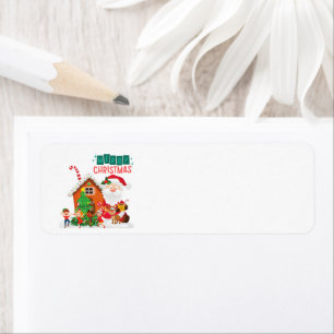 Santa Claus letterhead Label