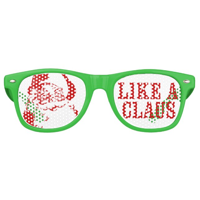 Santa Claus "LIKE A CLAUS" Christmas Sunglasses (Front)