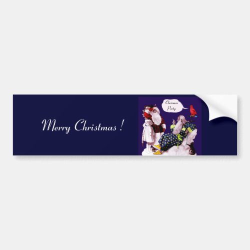 SANTA CLAUS LITTLE ANGEL  MERLIN Christmas Party Bumper Sticker