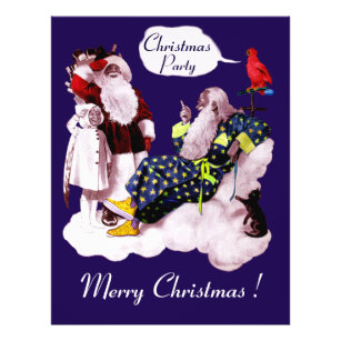 SANTA CLAUS ,LITTLE ANGEL & MERLIN Christmas Party Flyer