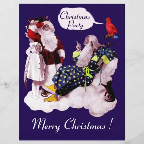 SANTA CLAUS LITTLE ANGEL  MERLIN Christmas Party Flyer