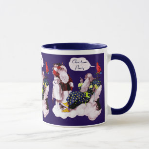 SANTA CLAUS ,LITTLE ANGEL & MERLIN Christmas Party Mug