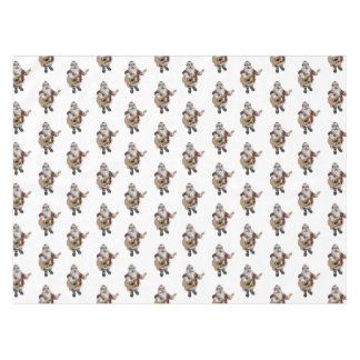 Santa Claus Loves Playing Accoustic Guitar Tablecloth