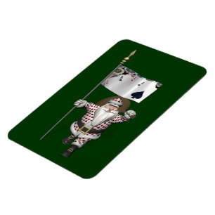Santa Claus Loves Playing  Poker Magnet