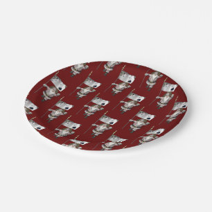 Santa Claus Loves Playing  Poker Paper Plates