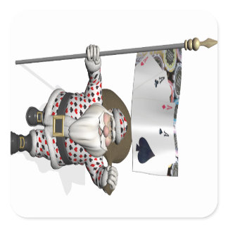 Santa Claus Loves Playing  Poker Sticker