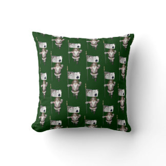 Santa Claus Loves Playing  Poker Throw Pillow