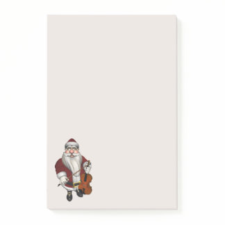 Santa Claus Loves To Play Violin Post-it Notes