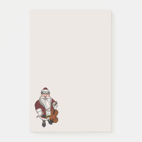 Santa Claus Loves To Play Violin Post_it Notes