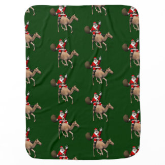 Santa Claus Loves To Ride A Camel Baby Blanket