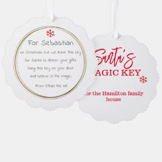 Santa Claus Magic Key Tag (add your own key)