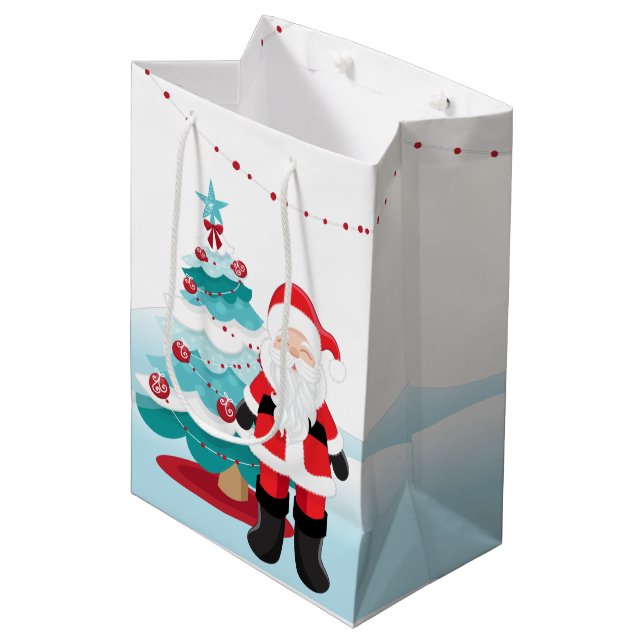 Santa Claus  Medium Gift Bag (Front Angled)