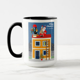 Santa Claus meets the Portuguese Rooster Mug