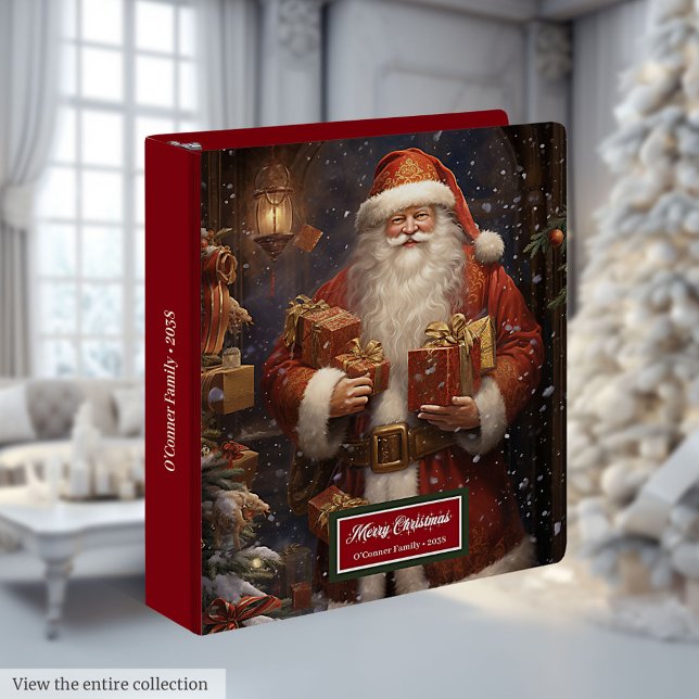Santa Claus Memory Album Trendy Watercolor Binder (Santa Claus Memory Album Trendy Watercolor Binder)