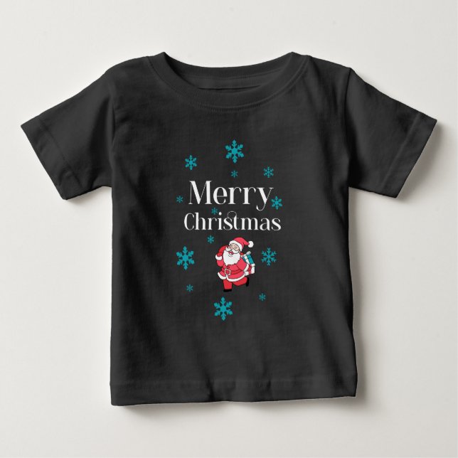 Santa Claus Merry Christmas Baby T-Shirt (Front)