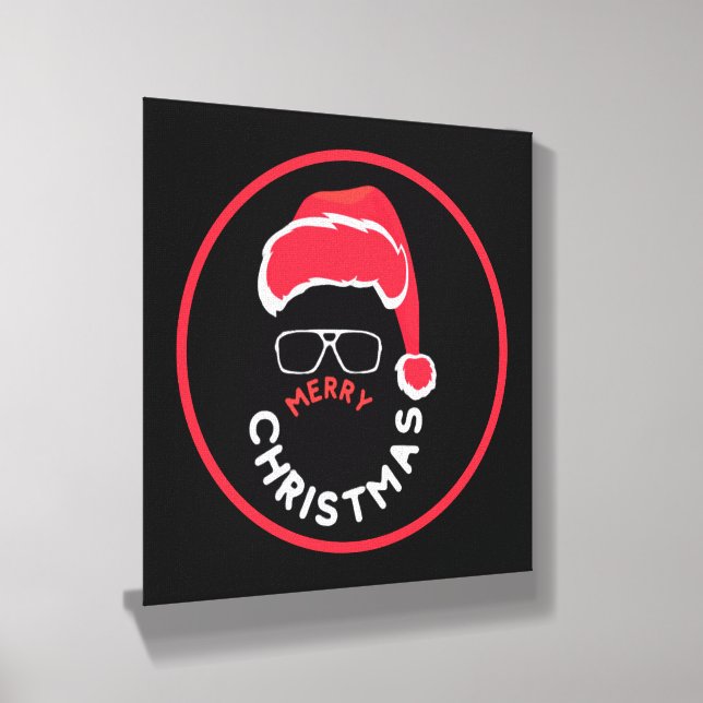 Santa Claus Merry Christmas Canvas Photo Tile (Angled)