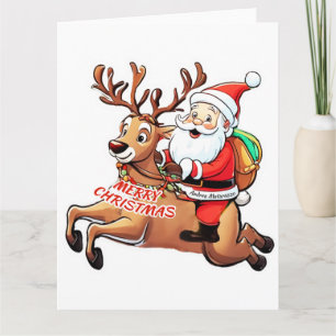 Santa Claus Merry Christmas Card