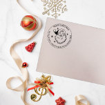 Santa Claus Merry Christmas, Family Return Address Rubber Stamp<br><div class="desc">This "Merry Christmas" rubber stamps features santa claus with custom family name and address.</div>