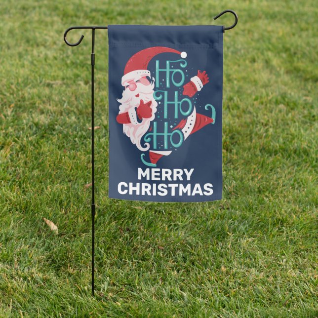 Santa Claus Merry Christmas Flag (In SItu)