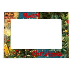 Santa Claus Merry Christmas Fridge Magnet Frame