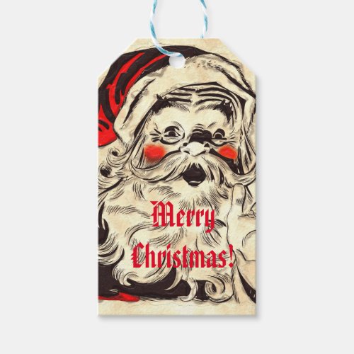 Santa Claus _ Merry  Christmas    Gift Tags