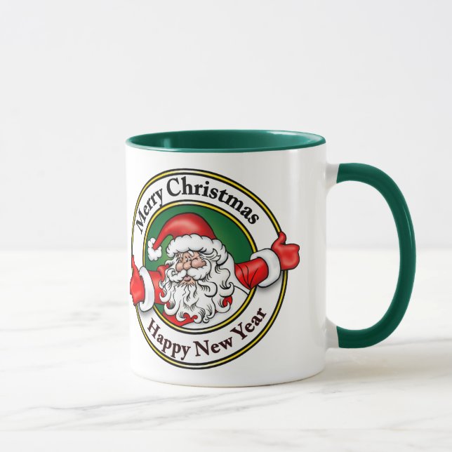 Santa Claus Merry Christmas Happy New Year Mug (Right)