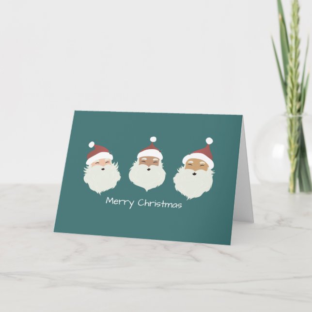 Santa Claus Merry Christmas  Holiday Card (Front)