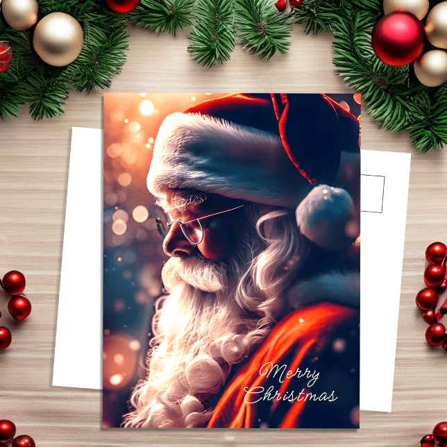 Santa Claus Merry Christmas Holiday Postcard