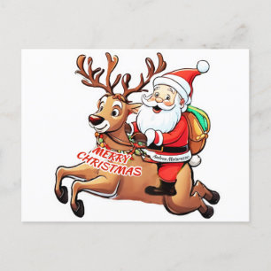 Santa Claus Merry Christmas Holiday Postcard