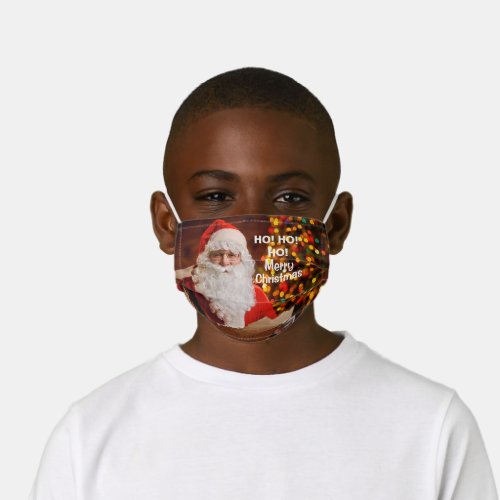 Santa Claus Merry Christmas Holidays Child Fun  Kids Cloth Face Mask