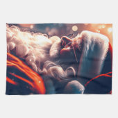 Santa Claus Merry Christmas Kitchen Towel (Horizontal)