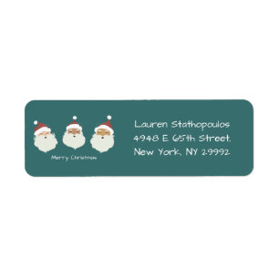 Santa Claus Merry Christmas Label