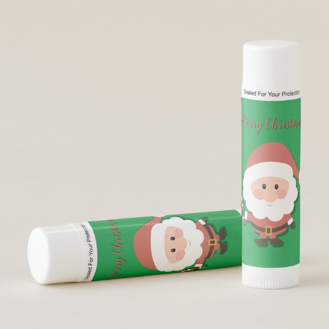 Santa Claus Merry Christmas Lip Balm (Front)